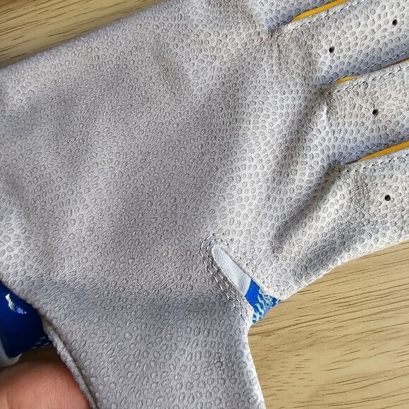 Nike Pitt Panthers Alpha Elite Baseball Batting Gloves XXL Grey Blue Yellow New - Picture 7 of 16